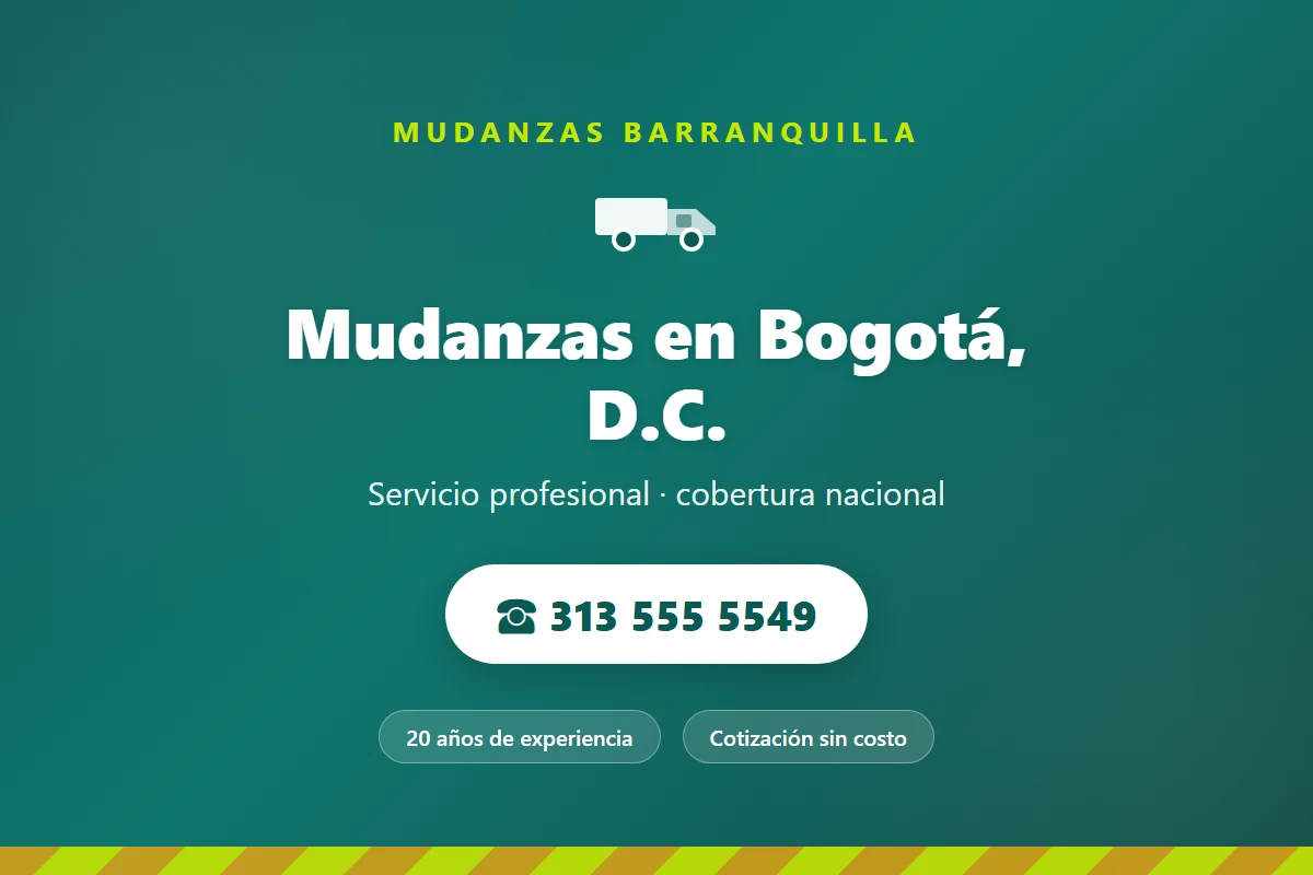 Mudanzas en Bogotá, D.C. - servicio profesional 313 555 5549